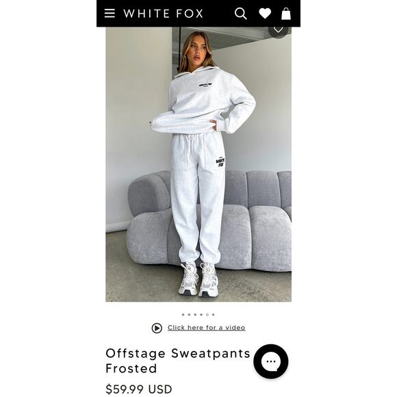 White Fox Boutique Vol 3 Offstage Sweatsuit Frosted T:L/XL & B:XL*S4 - Picture 10 of 10